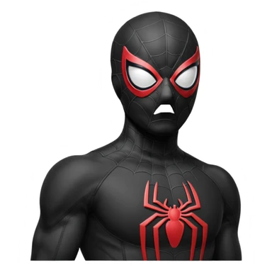 Full Black colored suit spider man sticker