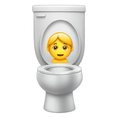 person on toilet sticker