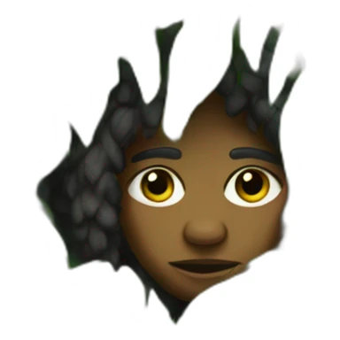 Aborigine hiding in the green bushes sticker