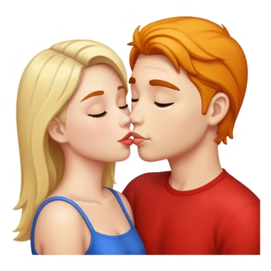 Two people kissing sticker