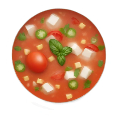 plain gazpacho soup white bowl sticker