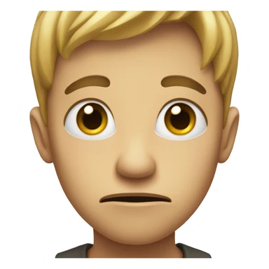 Concerned face sticker