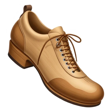 Un zapato de madera estilo Polonia . El zapato está tallado a mano. Pero de madera  peo que no tenga cordon sticker