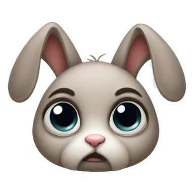 Sad rabbit big eyes sticker