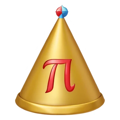 A mathematical Pi number that is celebrating a birthday sticker