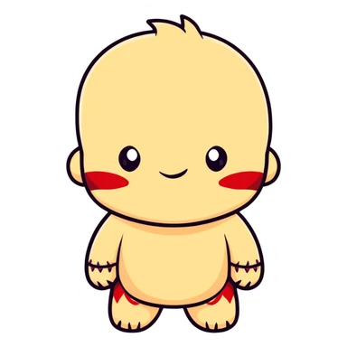 healed scar with stitches sticker