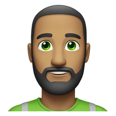 handsome optimist man and beard green eyes sticker