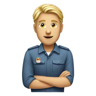 A emoji for staff Superviser sticker