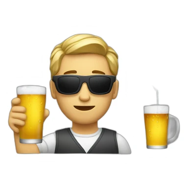 programmer drinking alcohol sticker