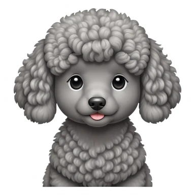 grey poodle sticker