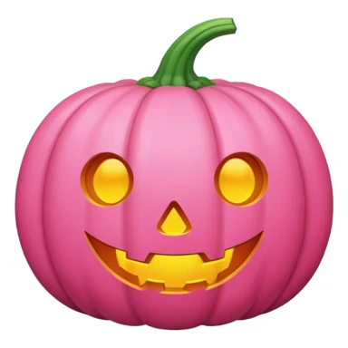 Kawaii pink pumpkin sticker