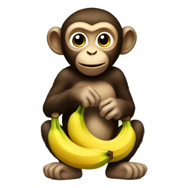 Monkey with 10 bananas sticker