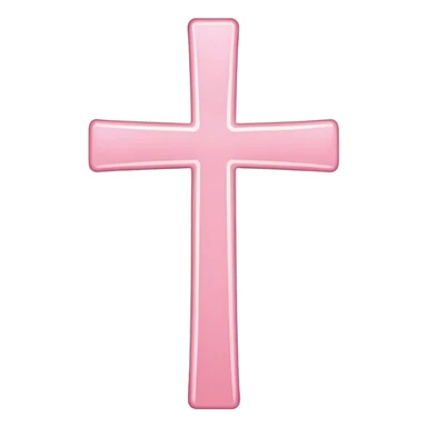 light pink skinny straight cross sticker