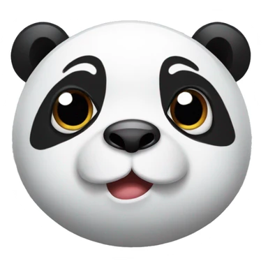 Panda rolling its eyes  sticker