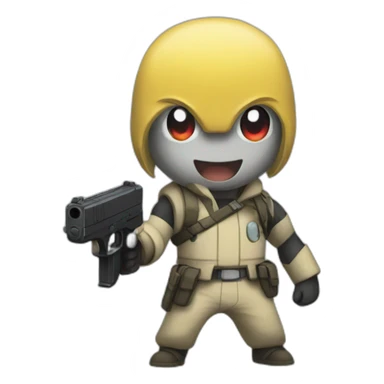 Pokemon with a glock sticker