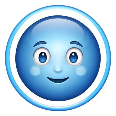 Ein blauer hacken Der rund ist sticker