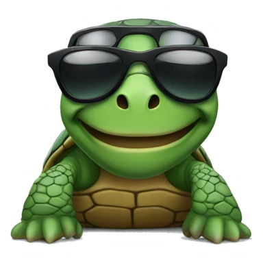 turtle wearing sunglasses sticker