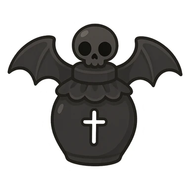 Goth black object sticker