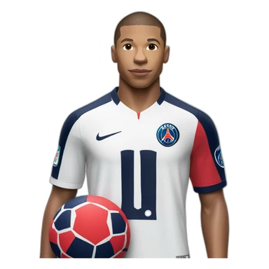 Kilian Mbappe with PSG Shirt sticker