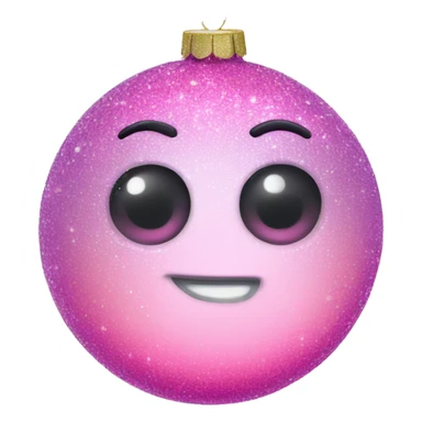 Pink ombre ornament with glitter realistic  sticker