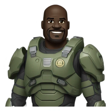 Shaquille O'Neal master chief sticker