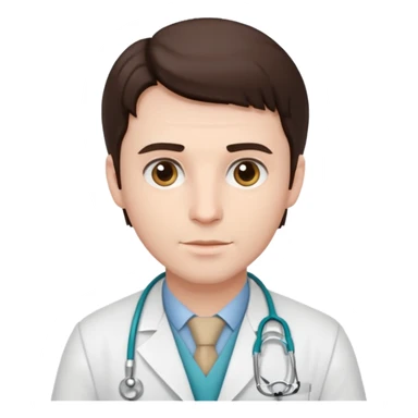male brunette doctor sticker