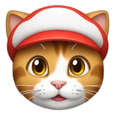 cat wearing mario costume sticker