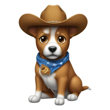 Cowboy dog sticker