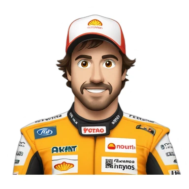 Fernando Alonso encima de una escoba logo sticker