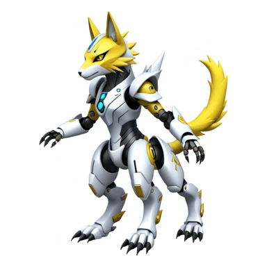 Modern Cyber Renamon-Zeraora full body sticker