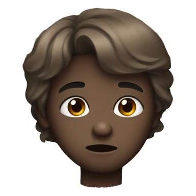 dark brown broke heart  sticker