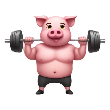 Pig in the gym sticker