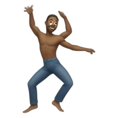 Man dancing in shower  sticker