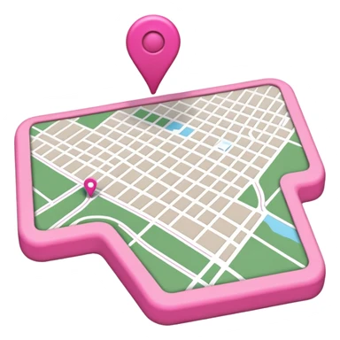 mix pink of a big gps map of the lines sticker