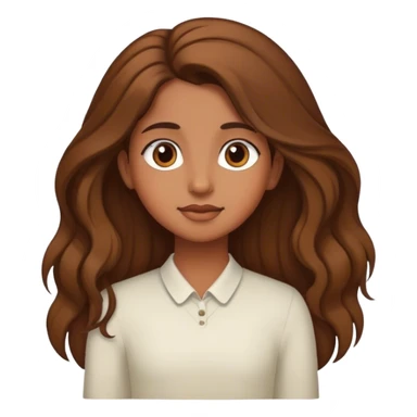 Brown girl tall hair sticker