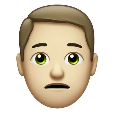 A tired face with half-closed, dark-circled eyes, slightly green cheeks for nausea, a sweat drop or swirls for dizziness, and one hand on the forehead to show a headache or hangover 
  sticker