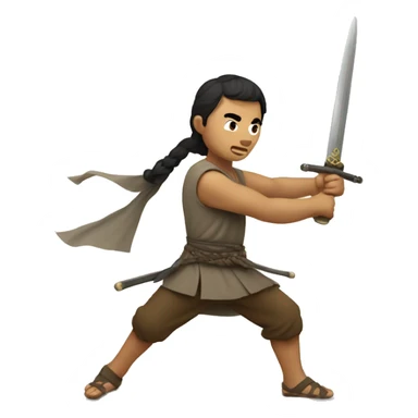 Norman Lao sword fighting sticker