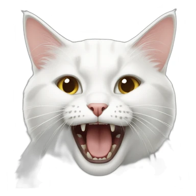 Shouting lady white cat meme sticker