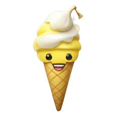 Banana icecream sticker