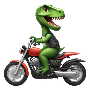 dinosaur on motorcycle  sticker