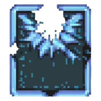 broken glass pixel art sticker