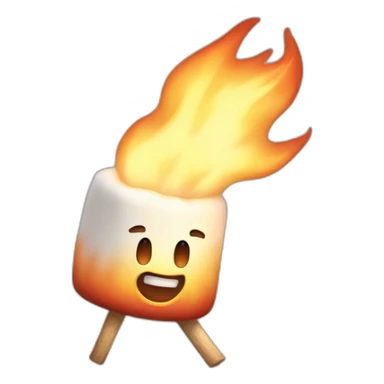 Marshmallow rage fire in eys sticker