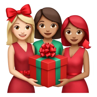 woMen with Gift box  sticker
