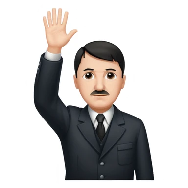 Hitler raising one hand straight up like a salute sticker