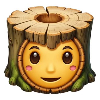 Madera cortada en tronco sticker