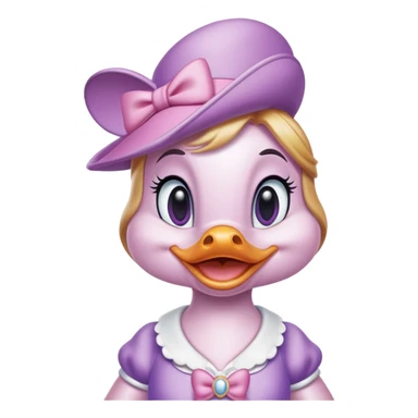 Daisy Duck from Disney smiling sticker