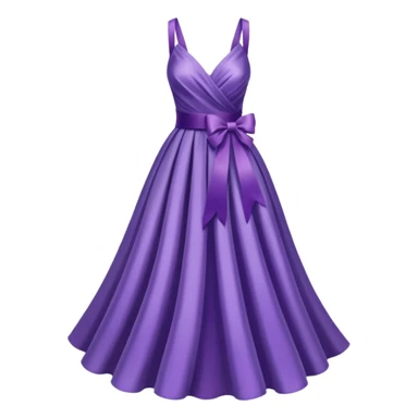 purple ribbon dress sticker