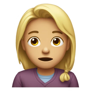 person crying in school sticker