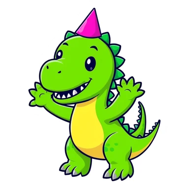Dinosaur dancing  sticker