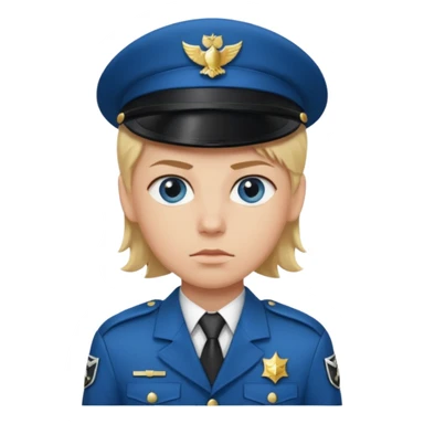 Blonde hair, blue eyed, SS officer sticker